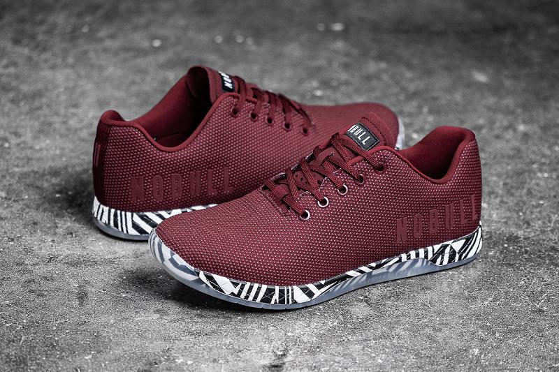 Nobull Cabernet Zebra Men's Trainers Dark / Red | USA S1390G